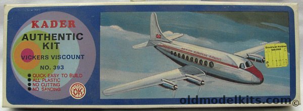 Kader 1/121 Vickers Viscount BEA - British European Airways, 393 plastic model kit